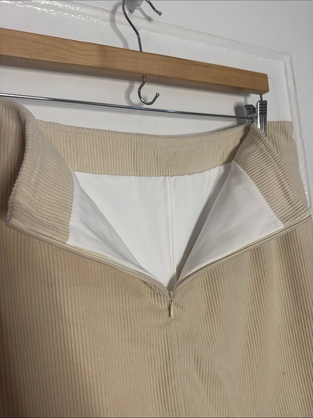 Halara Beige Corduroy Mini Skirt - Women's Classic Style